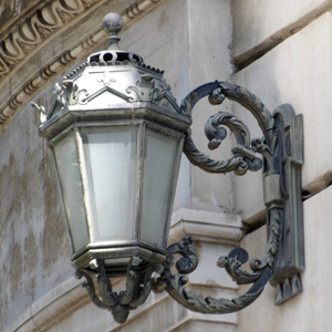 Lamp in Barcelona, Spain.