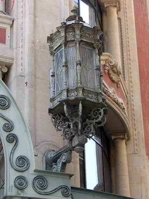 Lamp in Barcelona, Spain.