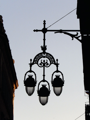 Lamp in Barcelona, Spain.