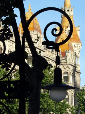 Lamp in Barcelona, Spain.