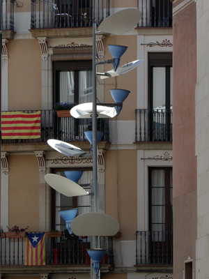 Lamp in Barcelona, Spain.