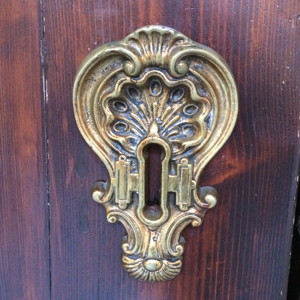 Door knob in Rastatt Residential Palace, Germany.