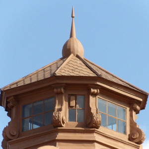 Lions on western facade