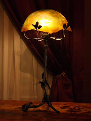 Lamp in the school of Nancy museum, France.