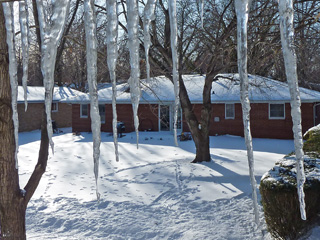 Icicles on our back porch