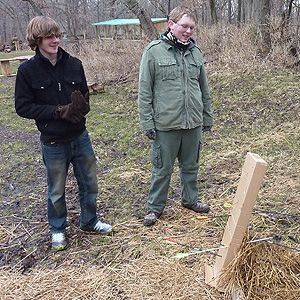 Inspecting an archery target