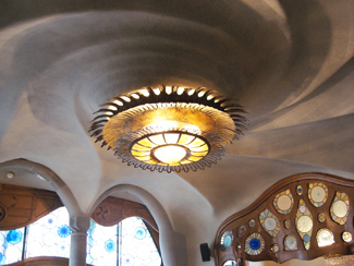 Ceiling light in Casa Batllo