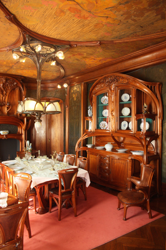 Eugène Gallé's art nouveau dining room in Nancy, France